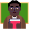 Man Teacher- Dark Skin Tone emoji on Microsoft